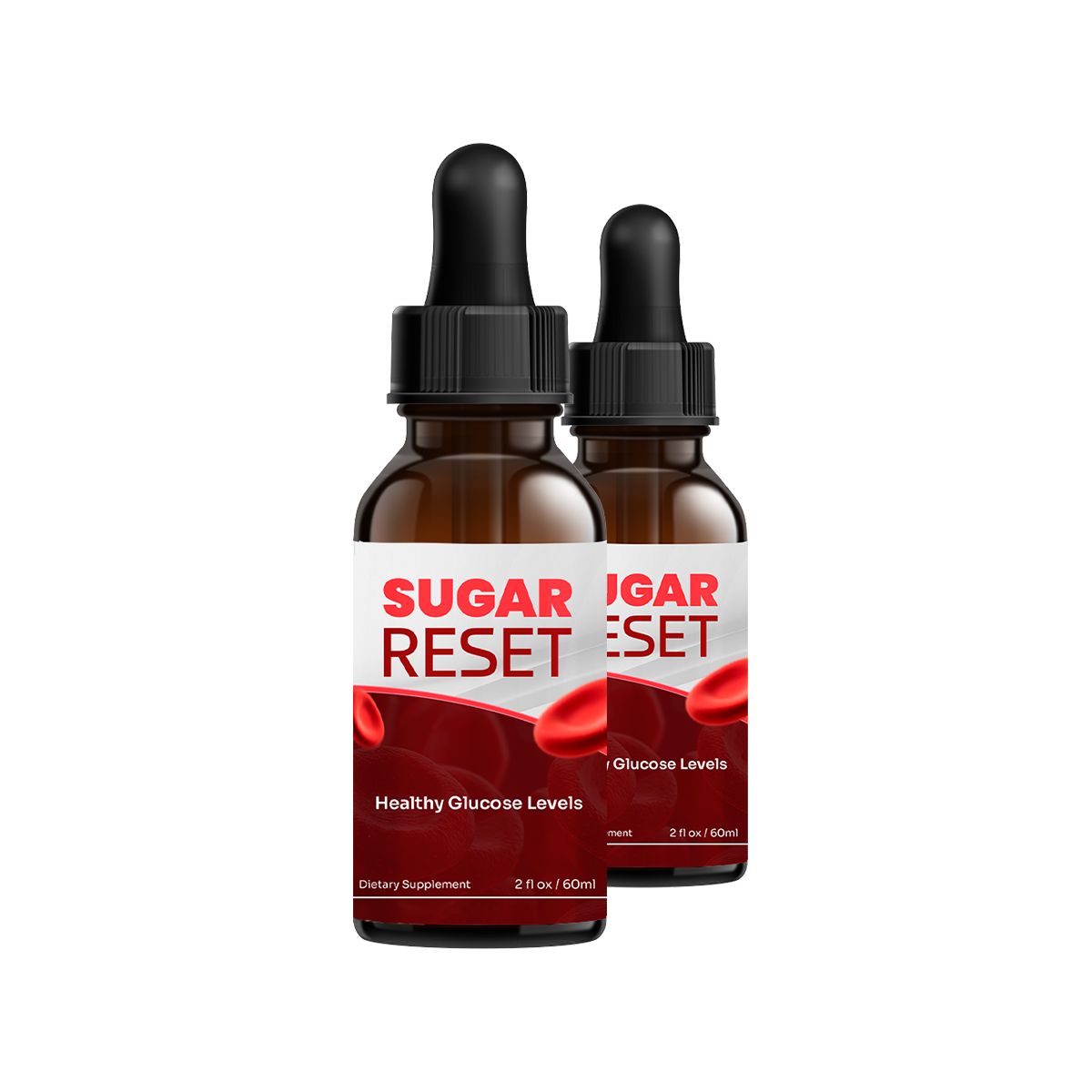 Sugar Reset two-bottle liquid dietary supplement package